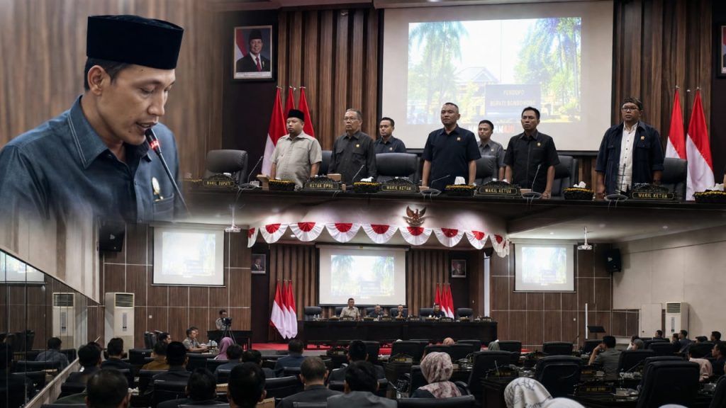 Fraksi Gerindra Dorong Kemandirian Fiskal Bondowoso, PAD Naik tapi Transfer Pusat Turun Rp82 Miliar Juru Bicara Fraksi Gerindra, Abd. Majid, S.Pd, dalam rapat paripurna DPRD Bondowoso.