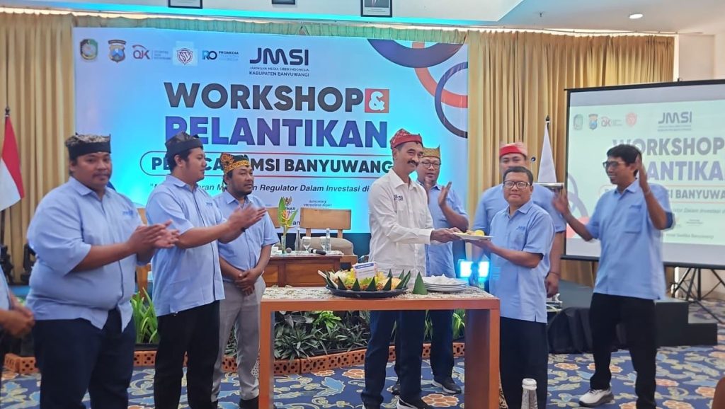 Resmi Dilantik, JMSI Banyuwangi Siap Jadi Mitra Pembangunan Suasana pelantikan pengurus JMSI Banyuwangi di Hotel Santika Banyuwangi, Rabu (29/7/2026)(dok.JMSI Jatim)