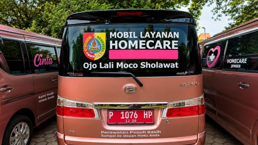 Layanan Homecare Jember Dinilai Perkuat Akses Kesehatan Mobil layanan Home care jember Untuk layani masyarakat.foto Edi Mulyono