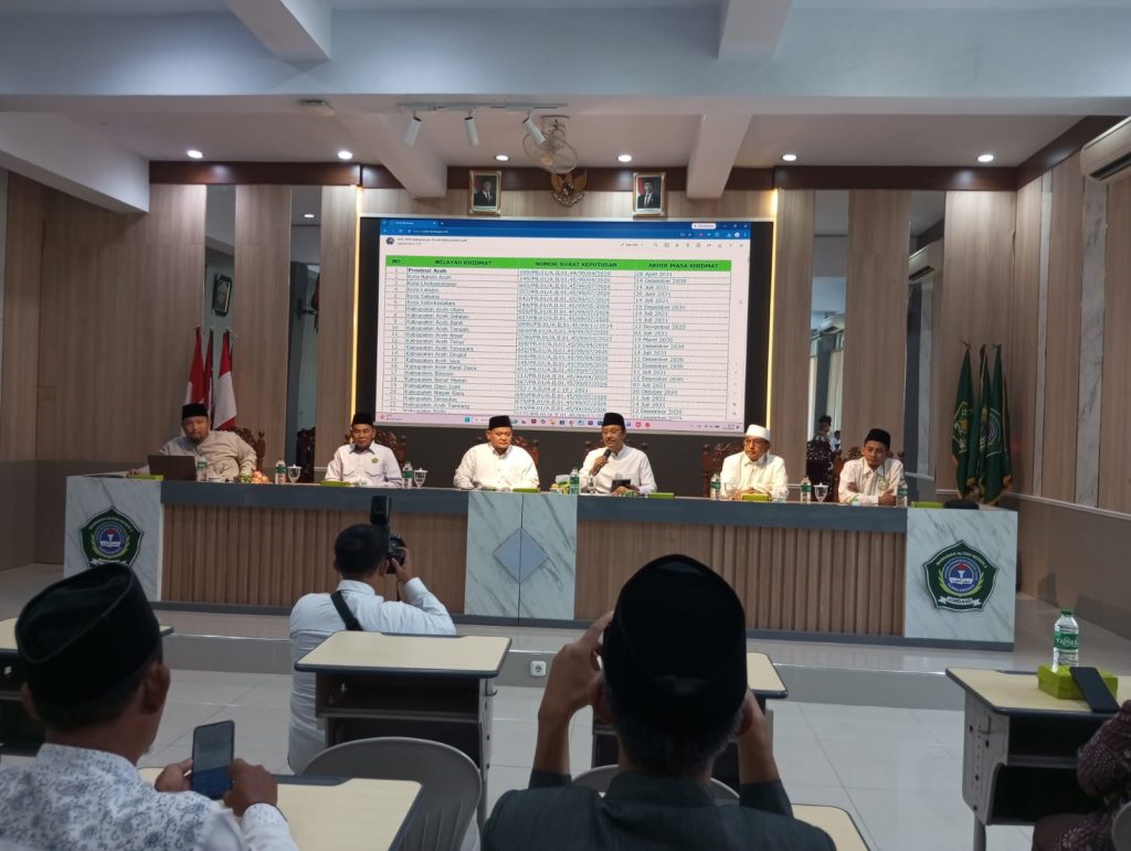 Rapat koordinasi dan konsolidasi pengurus PBNU, PWNU Jatim, PCNU Jombang bersama panitia lokal untuk mematangkan persiapan pelaksanaan Muktamar ke-35 NU di PP Bahrul Ulum Tambakberas Jombang 27-31 Agustus 2026.