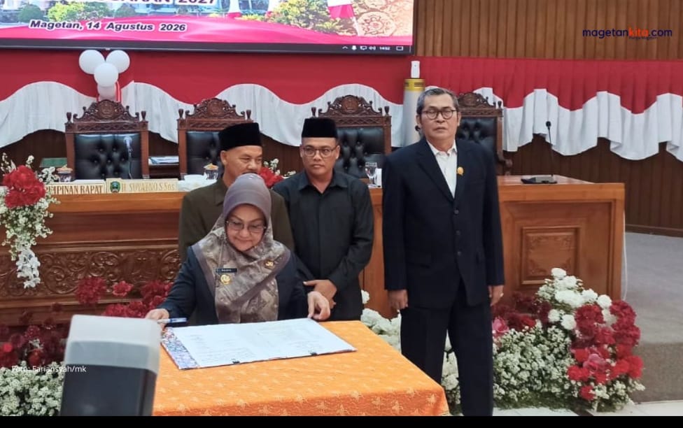 KUA-PPAS Magetan 2027 Disepakati, Ekonomi Rakyat Jadi Fokus penandatanganan kesepakatan rancangan (kebijakan umum anggaran) KUA dan (prioritas dan plafon anggaran sementara ) PPAS tahun anggaran 2027