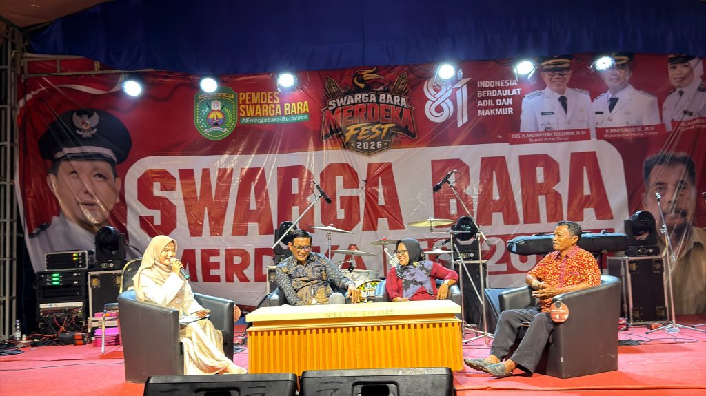 Swarga Bara Perkuat Ketahanan Pangan Lewat Kolaborasi Sharing Session Ketahanan Pangan Swarga Bara dalam Swarga Bara Merdeka Fest 2026,Rabu (19/8/2026). (Wahyu/GOnews.id)