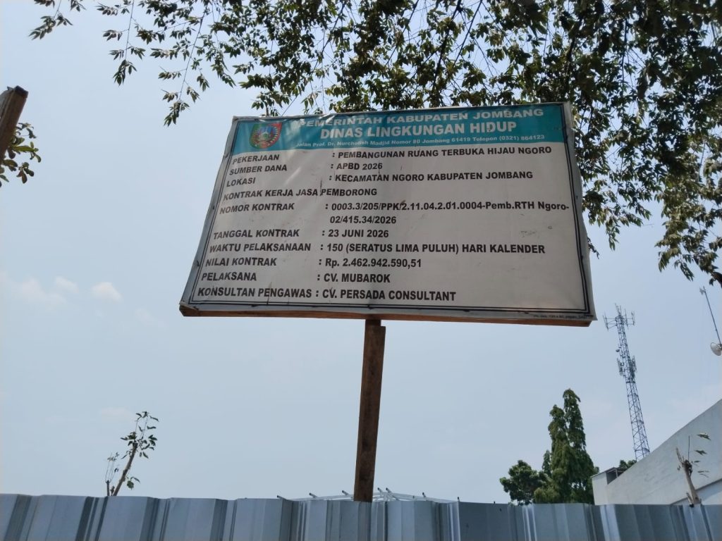 Progres RTH Ngoro Jadi Sorotan, Jadwal Terus Naik