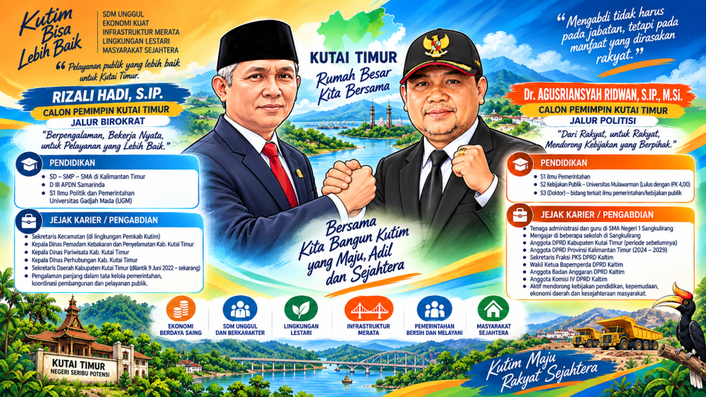 Poster Duet Maut Rizali-Agusriansyah Warnai Politik Kutim