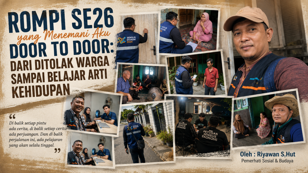 Desain gambar Riyawan menjdi petugas Sensus Ekonomi 2026 (SE2026) by AI