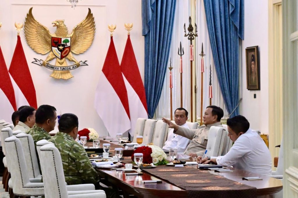 Prabowo Terima Laporan Program TNI untuk Pembangunan